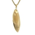 thumbnail image 1 of PAMTIER Men's Stainless Steel Personality Vintage Punk Hip Hop Betta Fighting Fish Skull Amulet Pendant Necklace Five-Flavored Fish Gold with Chain, 1 of 4