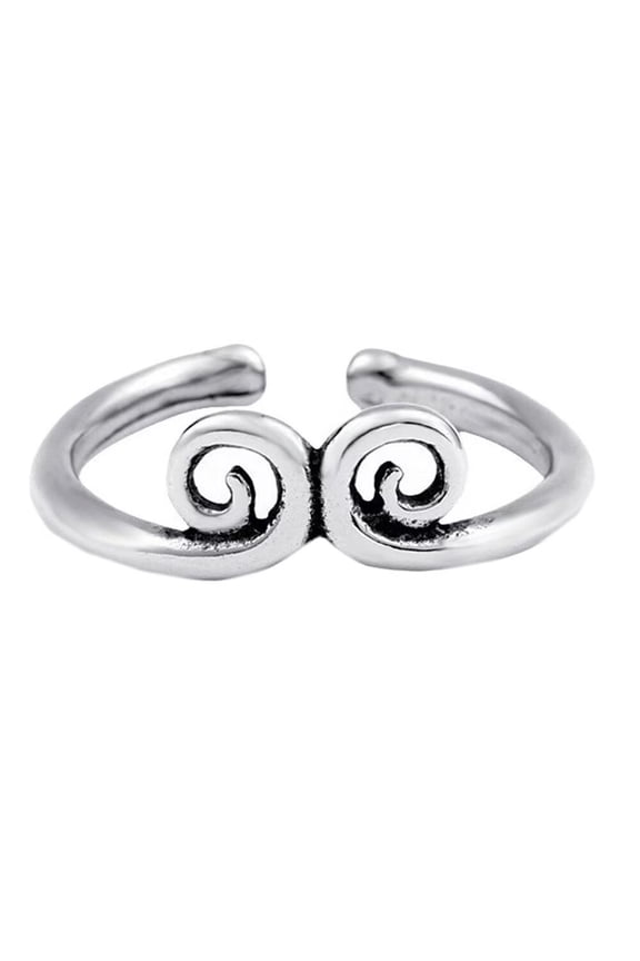 Men's Stainless Steel Simple Sun Wukong Monkey King Golden Hoop Amulet Ring Silver Size 8