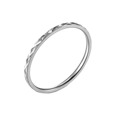 Censtreet 1mm Thin Titanium Stainless Steel Stackable Band Knuckle ...