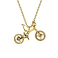 thumbnail image 1 of PAMTIER Men's Stainless Steel Vintage Hip Hop Punk Bicycle Fitness Sport Charm Biker Pendant Necklace Gold No Chain, 1 of 5