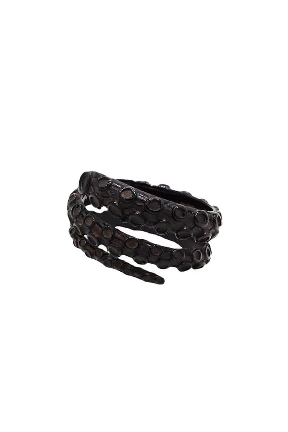 Men's Stainless Steel Vintage Hip Hop Style Non-Mainstream Octopus Tentacle Wrap Finger Ring Nautical Pirate Sea Monster Squid Black Size 11