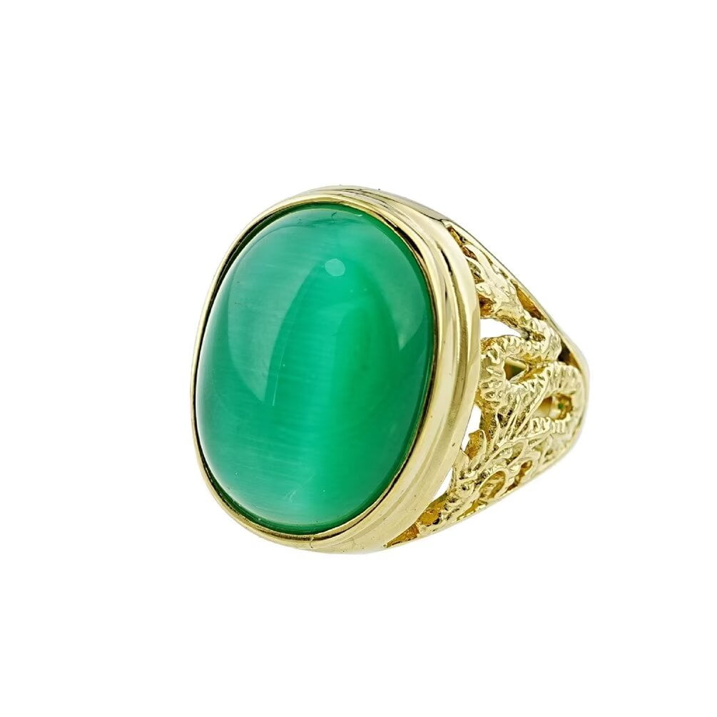 PAMTIER Men's Dragon Ring - Stainless Steel Vintage Style Ring With Multicolor Gemstone - View #4