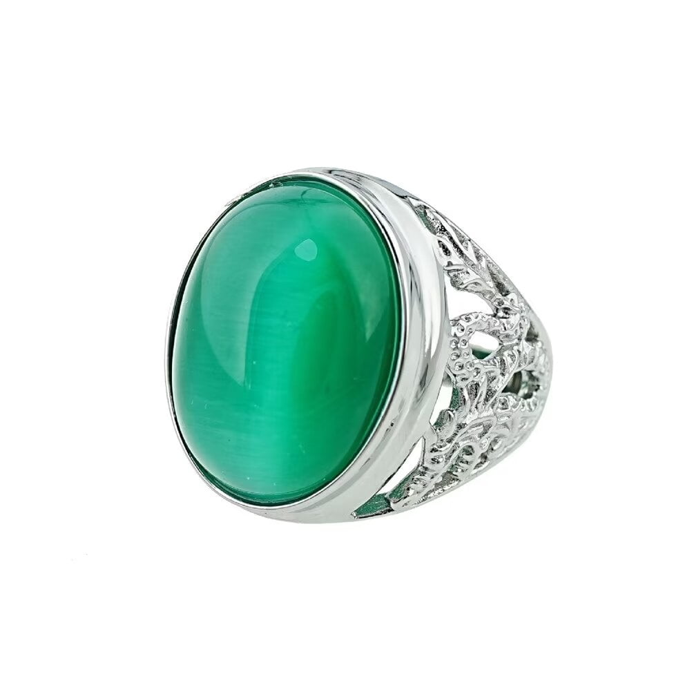 PAMTIER Men's Dragon Ring - Stainless Steel Vintage Style Ring With Multicolor Gemstone - View #8