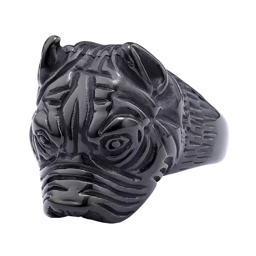 PAMTIER Men's Stainless Steel Vintage Punk Hip Hop Gothic Animal Tribal ...