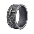 thumbnail image 1 of PAMTIER Men's Stainless Steel Vintage Simple Hammered Cross Ring Ancient Silver Size 11, 1 of 5