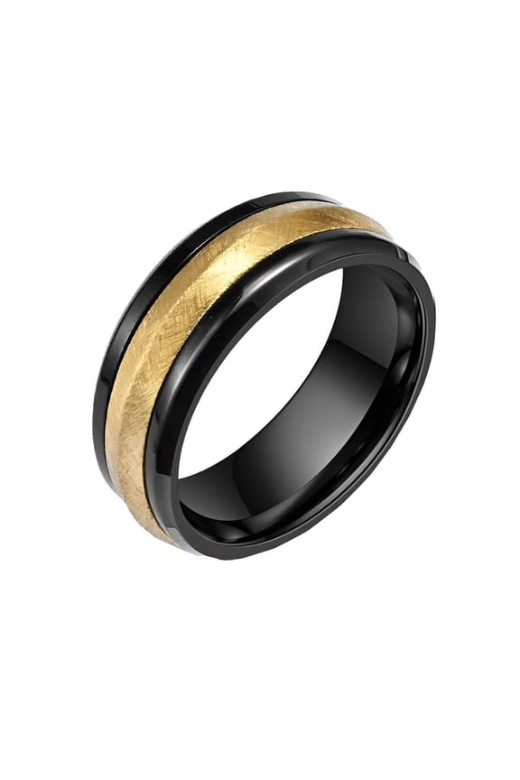 Men's Women's 8MM Creative Simple Matte Finished Ring Wedding Band Gold Size 12