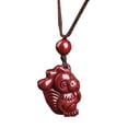 thumbnail image 1 of PAMTIER Men's Women's Creative Cute Zodiac Cinnabar Animal Pendant Necklace Rooster, 1 of 3