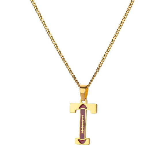 PAMTIER Men's Women's Jewelry Stainless Steel Design 26 Initials Amulet Personality Hip Hop Trendy Street Style Retro Necklace T