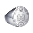 thumbnail image 1 of PAMTIER Men's Women's Stainless Steel High Polished Wedding Band 12 Constellations Horoscope Zodiac Signs Round Ring Silver Gemini Size 10, 1 of 2
