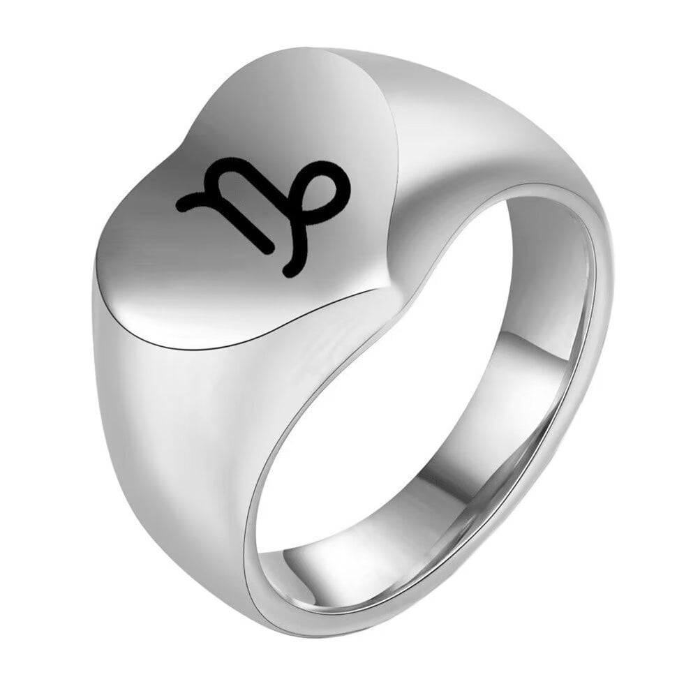 PAMTIER Vintage Dot Cubic Zirconia Ring - Stainless Steel Unisex Jewelry For Men & Women, Hypoallergenic