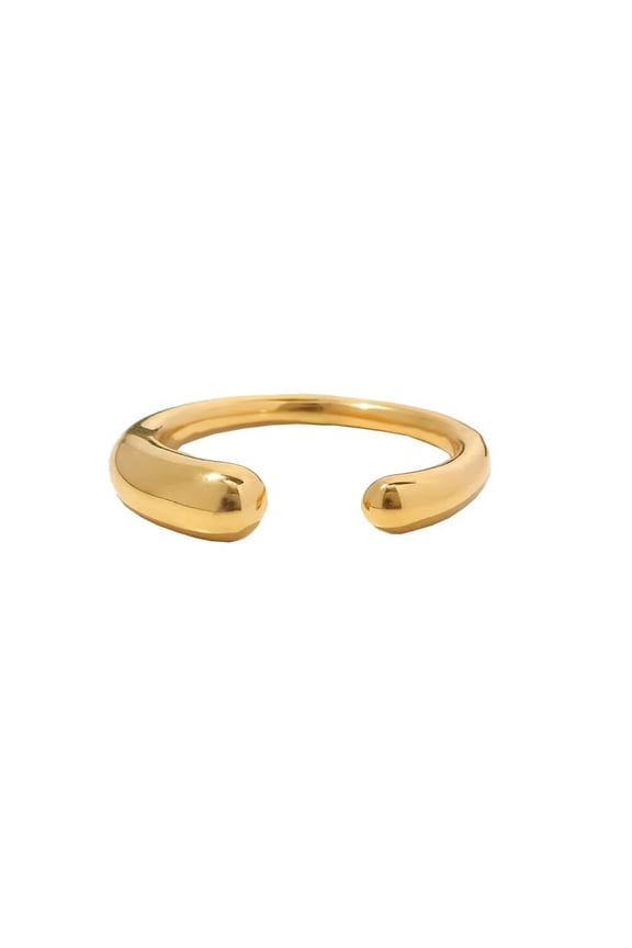 Open Stackable Chunky Rings for Women Stainless Steel Trendy Statement Adjustable Finger Thumb Ring Minimalist Elegance Jewelry Gold