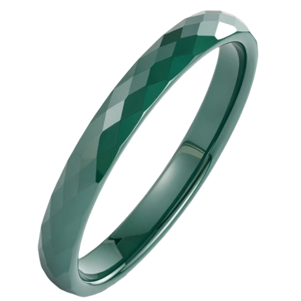 PAMTIER Unisex 3mm Ceramic Wedding Promise Band Ring Classic High ...