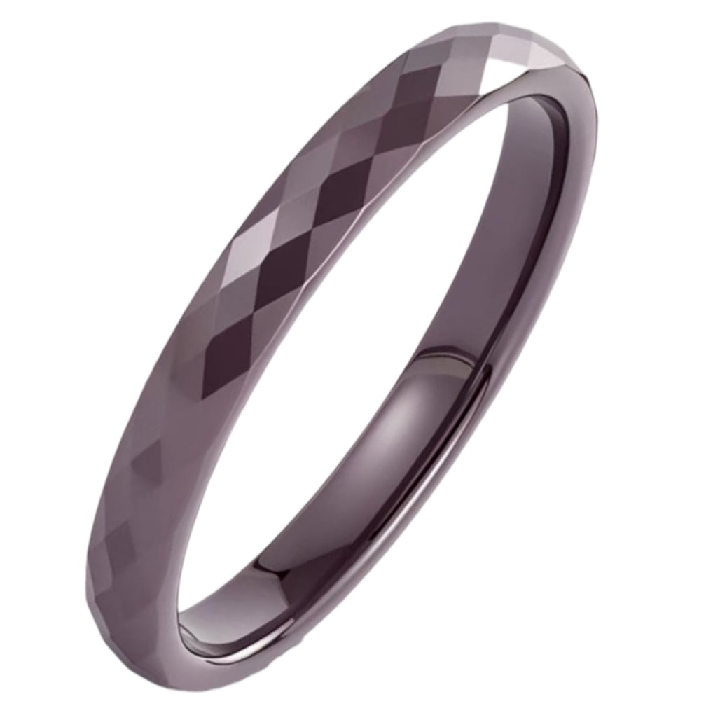 PAMTIER Unisex 3mm Classic Ceramic Wedding Promise Band Ring High ...
