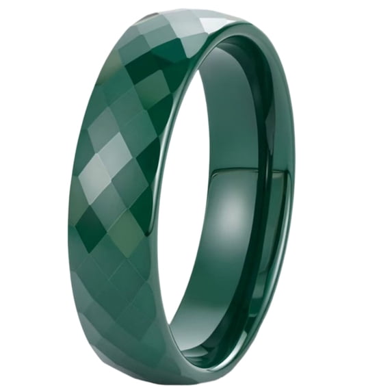 PAMTIER Unisex 6mm Ceramic Wedding Promise Band Ring Classic High ...