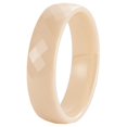 PAMTIER Unisex 6mm Ceramic Wedding Promise Band Ring Classic High ...