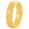 PAMTIER Unisex 6mm Ceramic Wedding Promise Band Ring Classic High ...