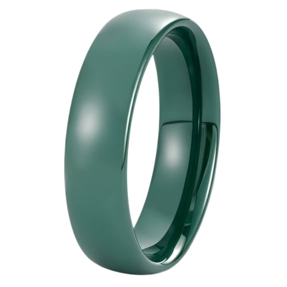 PAMTIER Unisex 6mm Classic Ceramic Polishing Rings Comfort Fit Wedding ...