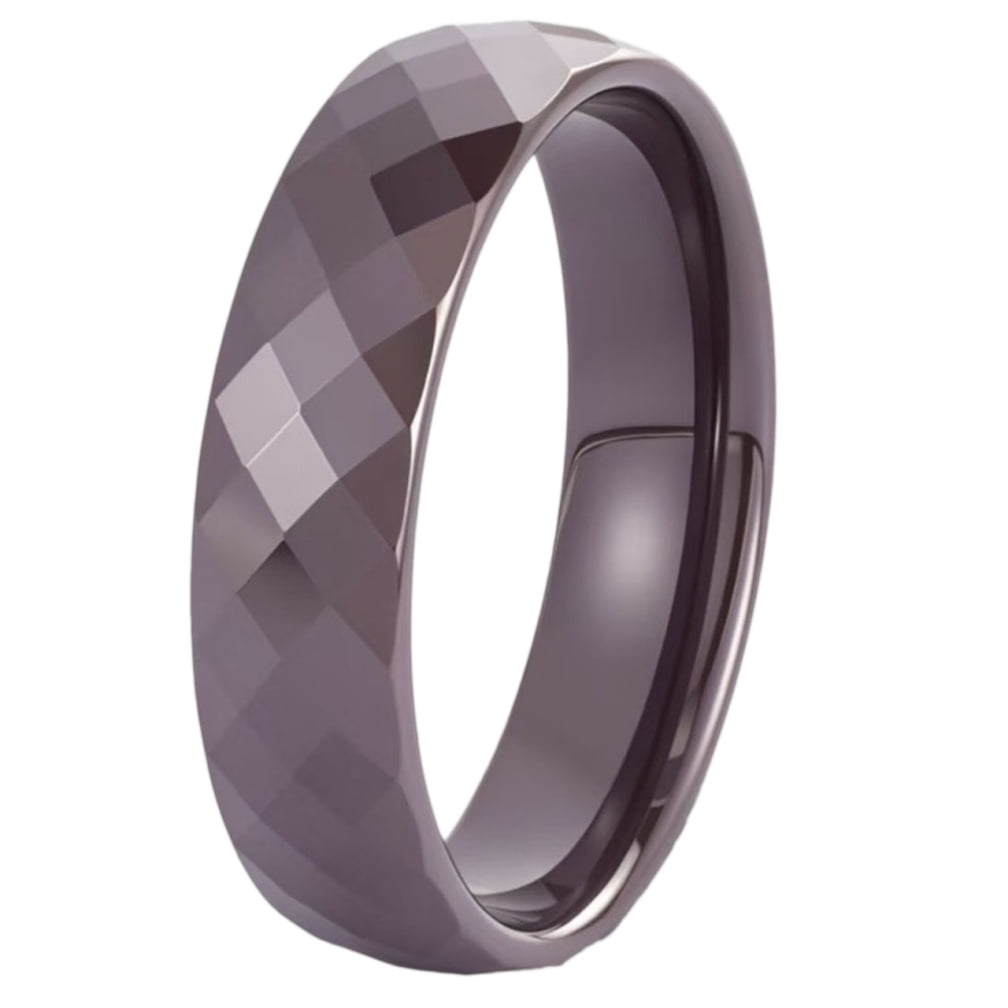 PAMTIER Unisex 6mm Classic Ceramic Wedding Promise Band Ring High ...