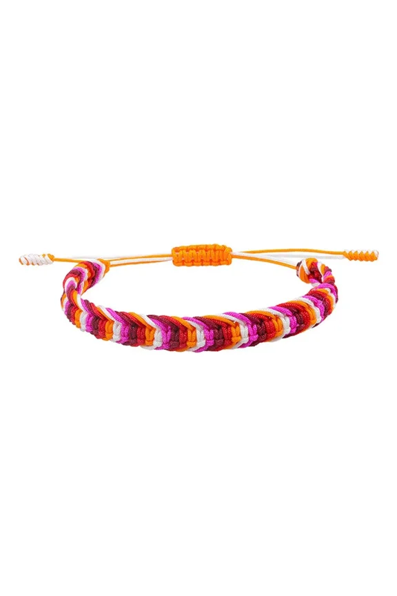 Unisex Handmade Braided Cool Colorful Bohemia Jewelry Rope Lesbian LGBT Gay Rainbow Pride Cuff Bracelets LGBTQ Community Style 3