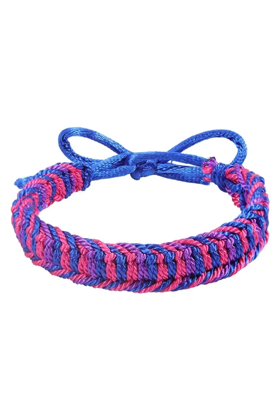 Unisex Handmade Braided Love Tibetan Wrist Wrap Boho Jewelry Rope LGBT Gay Rainbow Pride Cuff Bracelets LGBTQ Community Style 11