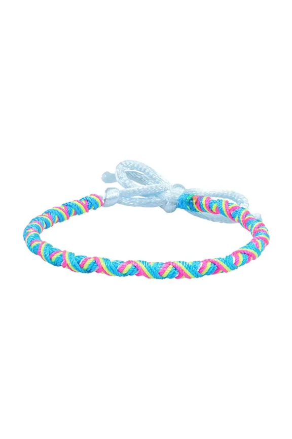 Unisex Handmade Braided Unique Simple Tasseled Irregular Colorful Bohemia Jewelry Rope LGBT Gay Rainbow Pride Cuff Ripple Bracelets Style 5