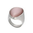 thumbnail image 1 of PAMTIER Unisex Stainless Steel Classic Domen Water Droplets Shape Crystal Dark Pink Gemstone Ring Princess Cut Statement Wedding Band Silver Size 7, 1 of 4