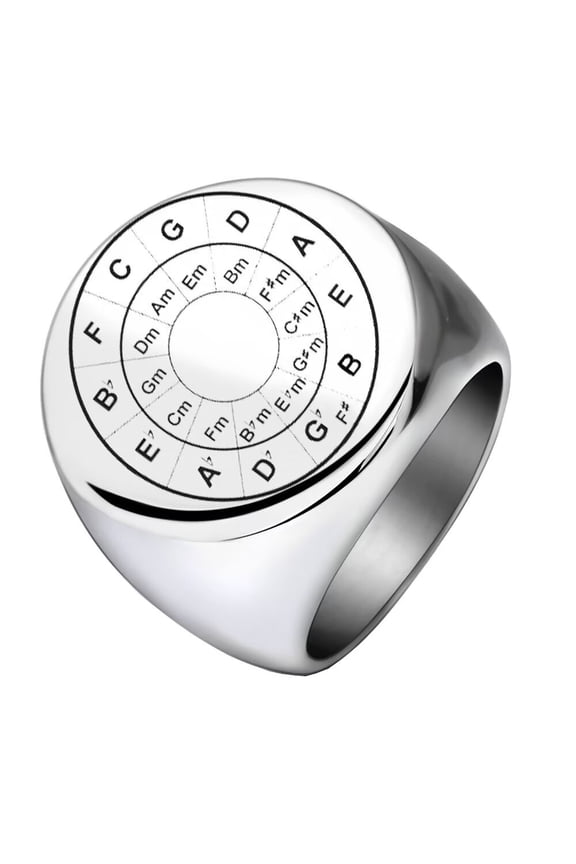 Unisex Stainless Steel Dome Solid Plain Geometry Initial Letter Alphabet Signet Biker Ring Simple Statement Wedding Band Silver Size 11