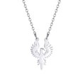 thumbnail image 1 of PAMTIER Unisex Stainless Steel Personality Simple Mysterious Phoenix Totem Animal Birds Spread the Wings Charm Pendant Necklace Silver, 1 of 6