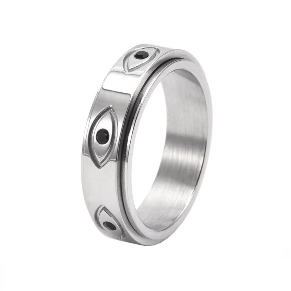 PAMTIER Unisex Stainless Steel Retro All Seeing Eye of God Rotatable ...
