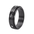 thumbnail image 1 of PAMTIER Unisex Stainless Steel Retro All Seeing Eye of God Rotatable Fidget Ring with White CZ Engraved Demon Evil Eye Anxiety Band Black Size 5, 1 of 4