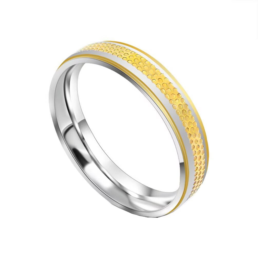 PAMTIER Unisex Titanium Steel Twist Ring - 3mm Dainty Minimalist Stackable Band - View #9