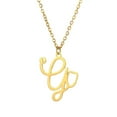 thumbnail image 1 of PAMTIER Women Stainless Steel Personalized Hip Hop Lite Version Stethoscope Shaped Simple Initial 26 Alphabet Letters Heart Charm Pendant Necklace G, 1 of 3