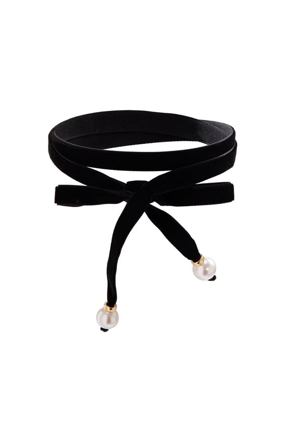 Women's Black Velvet Ribbon Delicate Flower Collarbone Chain Necklace Party Jewelry