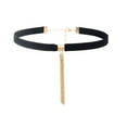 thumbnail image 1 of PAMTIER Women's Classic Black Velvet Ribbon Choker Tassel Necklace Party Jewelry Gold, 1 of 4