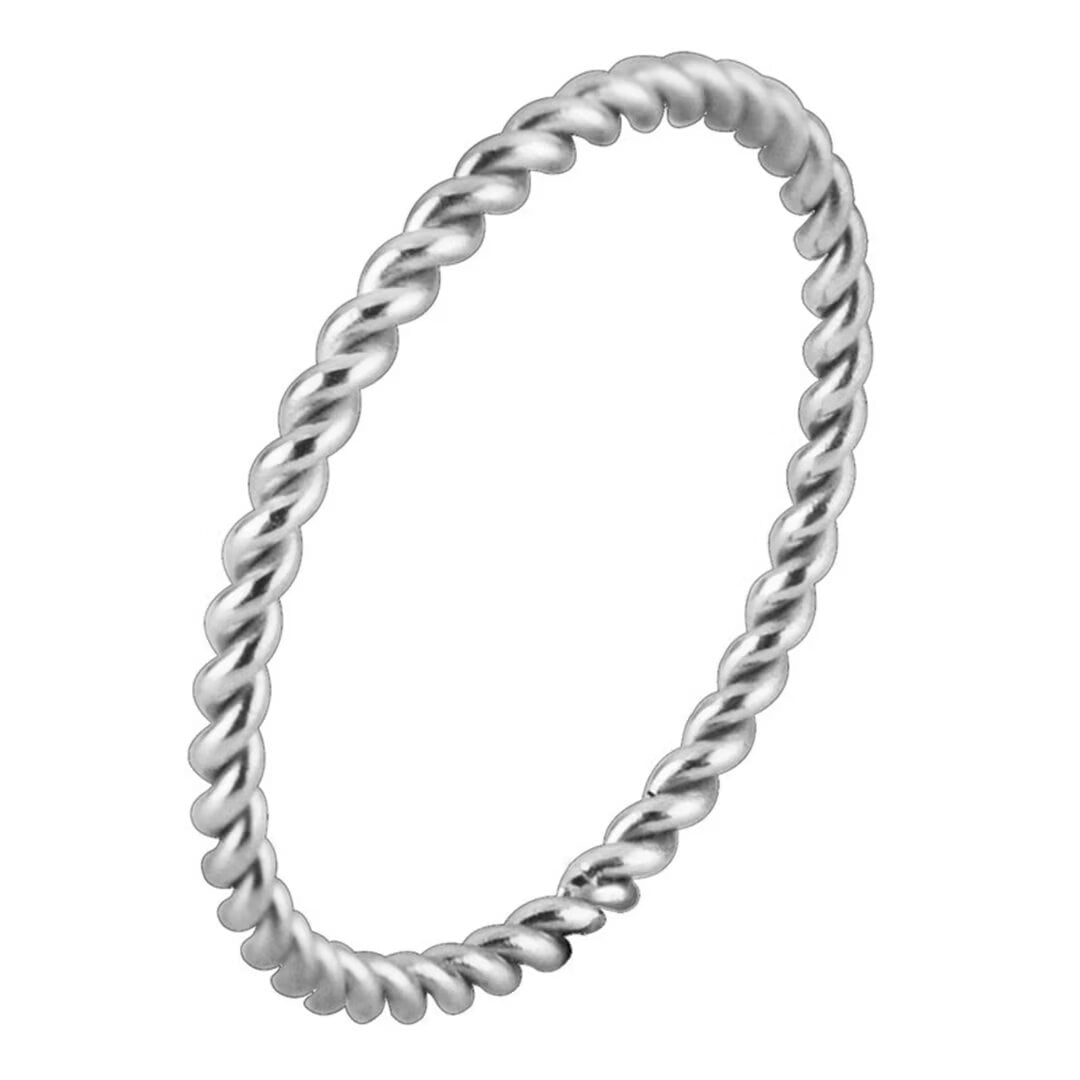 PAMTIER Women's Stainless Steel Dainty 1.1mm Spiral Pattern Rope Twist ...