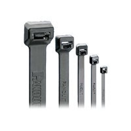 Cable Tie, 14-1/2 in L, 4 in Max Bundle Dia., Black, Nylon 6/6, 50 lb Strength, 1000 PK