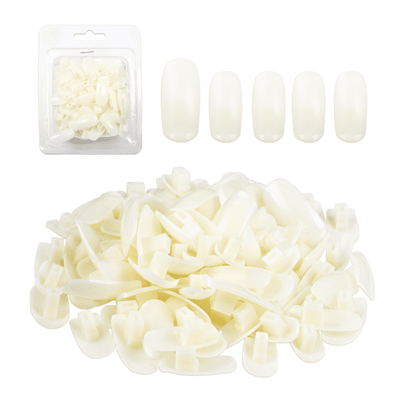 PANA 100pcs Nail Replacement Tips For Flexible Nail Training Practice Hand - Natural (Tips Only)