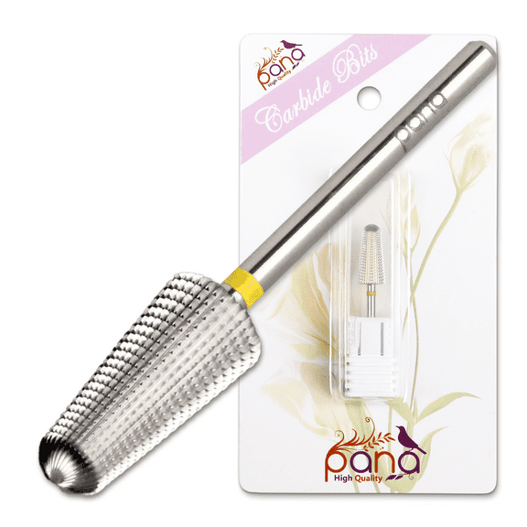 PANA 3/32" Volcano Nail Carbide Bit for Electric Dremel Drill Machine (Extra Fine - XF, SILVER)