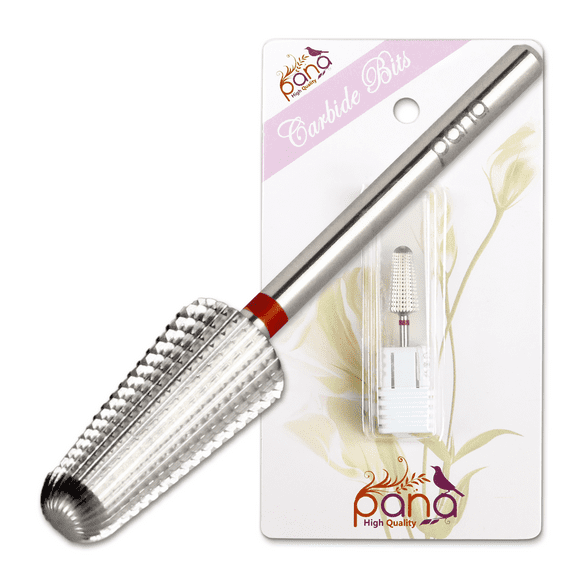 PANA 3/32" Volcano Nail Carbide Bit for Electric Dremel Drill Machine (Fine - F, SILVER)