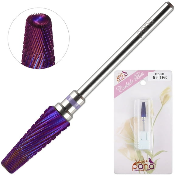PANA 5-in-1 Pro Upgraded Multi-Function Drill Bit 3/32" Shank Size - (Purple, 2X Coarse to 2X Fine)