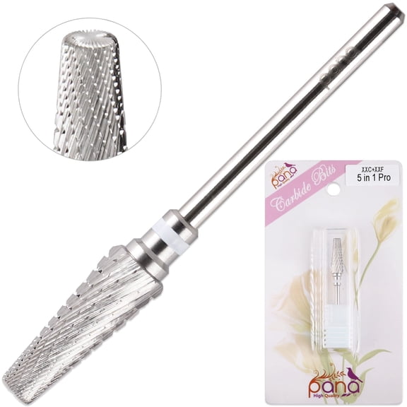 PANA 5-in-1 Pro Upgraded Multi-Function Drill Bit 3/32" Shank Size - (Silver, 2X Coarse to 2X Fine)