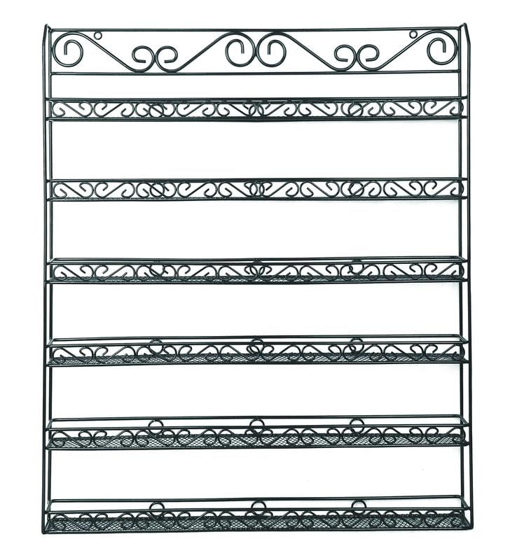 PANA 6Row Large Wall Mounted Metal Wire Nail Polish Rack Fit up to