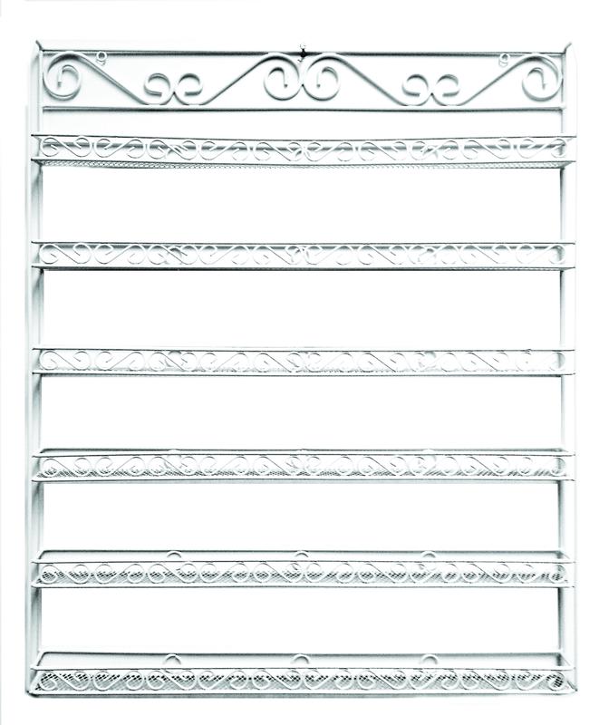 PANA 6Row Large Wall Mounted Metal Wire Nail Polish Rack Fit up to