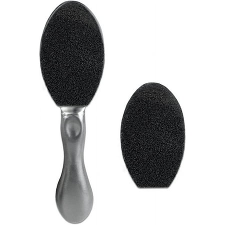 PANA Reusable Stainless Steel Double-Sided Pedicure Foot File with Refill for Callus Removing (Oval Style)