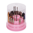 thumbnail image 1 of PANA Round Tiered Nail Drill Bit Holder Stand Organizer- Dust Proof with Lids - Manicure Tools Storage Box (48 Holes), 1 of 8