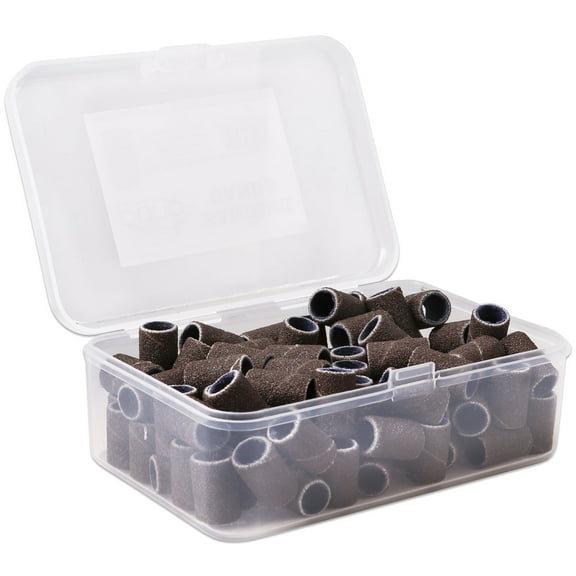 PANA Sanding Band Files for Mandrel Nail Drill Bits - 100pcs per box (150 Grit, Brown)