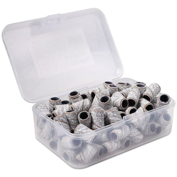 PANA Sanding Band Files for Mandrel Nail Drill Bits - 100pcs per box (80 Grit, Zebra)