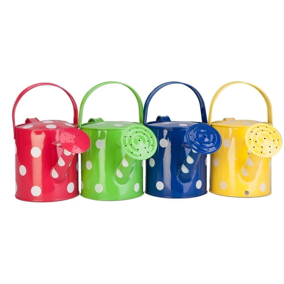 Panacea Polka Dot Watering Can - Plastic, Multicolor - 1/2 Gallon