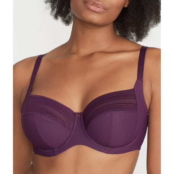 PANACHE Aubergine Serene Full Cup Underwire Bra, US 32H, UK 32FF, NWOT