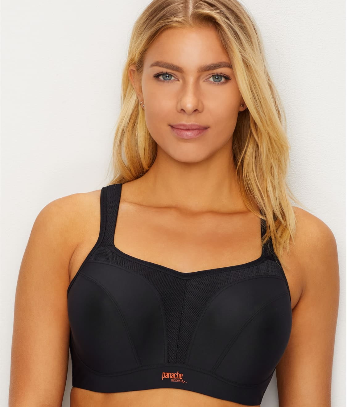 PANACHE Black Full Busted Underwire Sports Bra US 38H UK 38FF NWOT Walmart